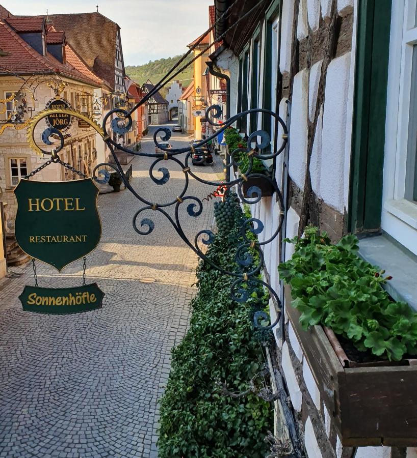 Hotel & Restaurant Sonnenhoefle Sommerhausen Bagian luar foto